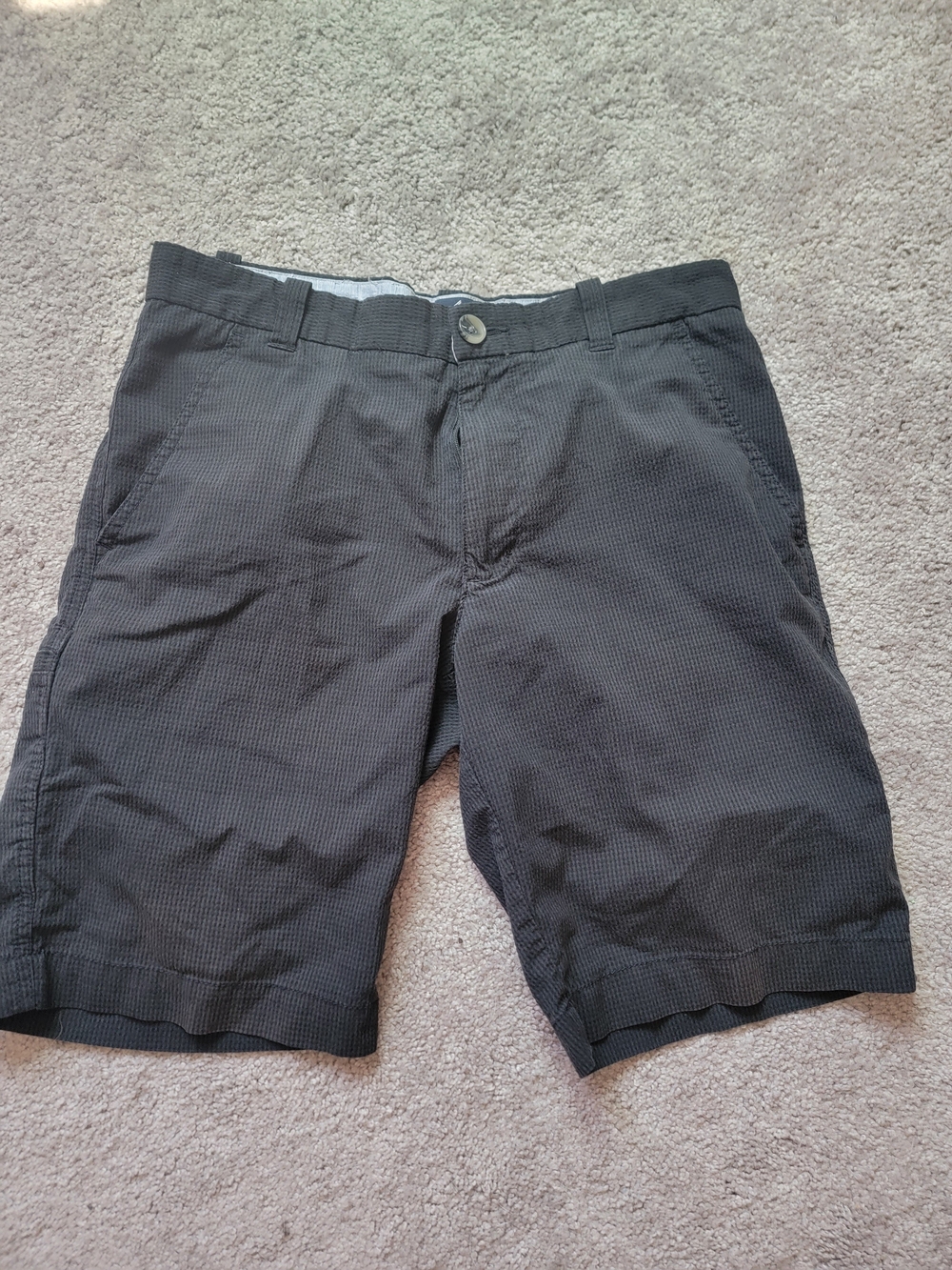 Daniel Hechter Men's Charcoal Textured Flat-Front Shorts